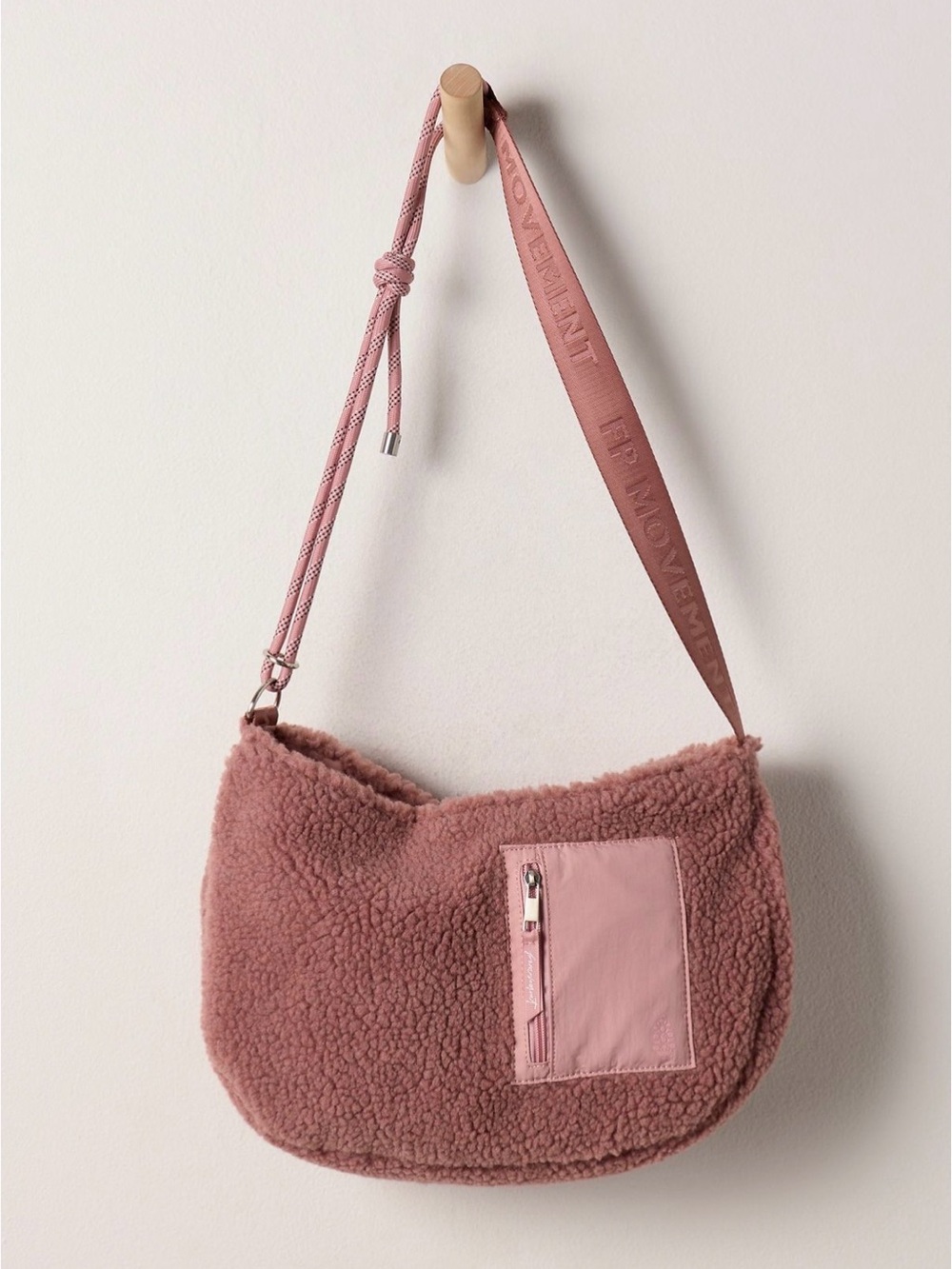 NWT Free People movement Sherpa sling bag- gum